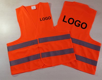 Сигнальный рабочий жилет, оранжевый, с логотипом на спине и груди размер M SV-Log-BC-orange-M фото