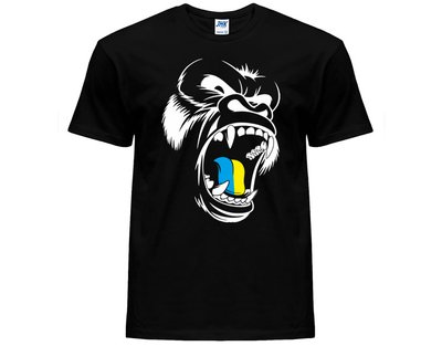 футболка чорна "Горила”, розмір S futbolka chernaya "Gorila" s фото